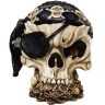 Skull with Pirate Scarf 9cm Decorative Polyresin Figurine