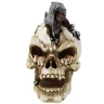 Skull with Hatchet in Head 9cm Decorative Polyresin Figurine