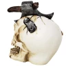 Skull with Hatchet in Head 9cm Decorative Polyresin Figurine