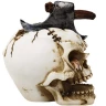 Skull with Hatchet in Head 9cm Decorative Polyresin Figurine