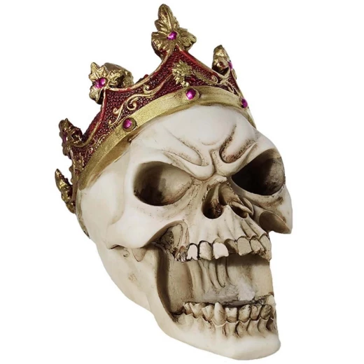 Skull with Crown “King” 10cm Decorative Polyresin Figurine