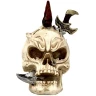 Punk Skull with Sword 11cm Decorative Polyresin Figurine