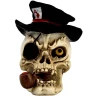 Skull Card Player 11cm Decorative Polyresin Figurine