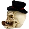 Skull Card Player 11cm Decorative Polyresin Figurine