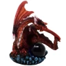 Red Dragon with Blue Crystall Ball 9cm Decorative Polyresin Figurine