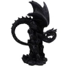 Black Dragon on Rock 13cm Decorative Polyresin Figurine