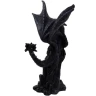 Black Dragon on Rock 13cm Decorative Polyresin Figurine