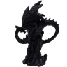 Black Dragon on Rock 13cm Decorative Polyresin Figurine