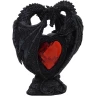 Dragon Couple with Red Heart 15cm Decorative Polyresin Figurine