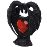 Dragon Couple with Red Heart 15cm Decorative Polyresin Figurine