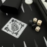 Handgefertigtes Día de los Muertos Backgammon-Set – festliches Zuckerschädel-Design