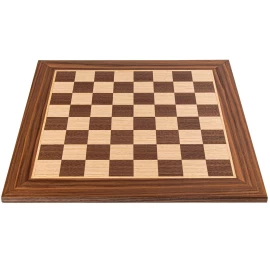 Handcrafted Walnut Wood & Oak Inlaid Chessboard - 50x50cm