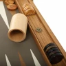 Grey Beige Ostrich Tote Backgammon 48x30cm