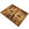 Olive Burl (olive wood checkers) Backgammon