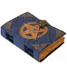 Leather diary with UV print "Spell book with pentagram”