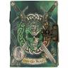 Leather journal Celtic Warrior (Skull and Swords) with “Erin go Bragh” inscription