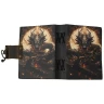 Leather journal with “Mystic dragon under a glowing full moon” UV printed design