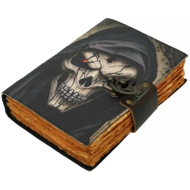 Leather Notebook Grim Reaper in Black Cloak