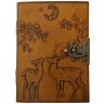 Lather Notepad Deer and Doe by Moonlight