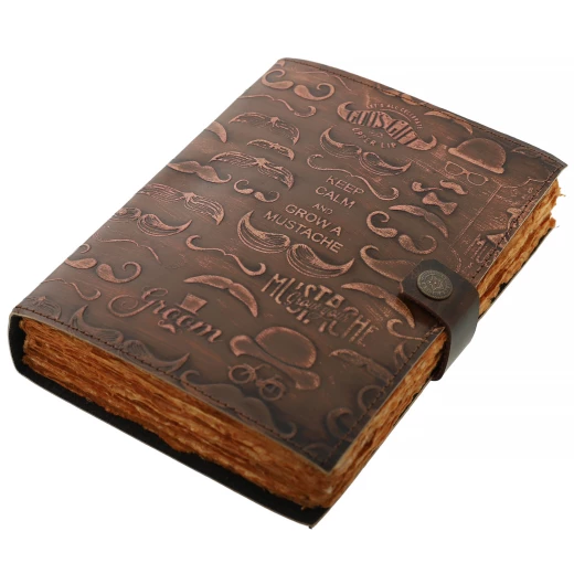 Gentlemen´s Leather Notepad Keep Calm and Grow a Mustache - Outlet