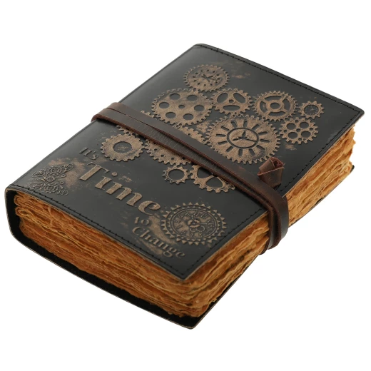 Handmade Antique Notebook It´s Time to Change