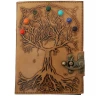 Leather Diary Sketchbook Tree of Miraculous Life