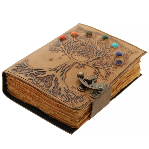 Leather Diary Sketchbook Tree of Miraculous Life