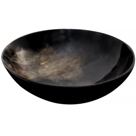 Round bowl made of cow horn 400ml