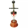 Templar Sword in wooden base - letter opener