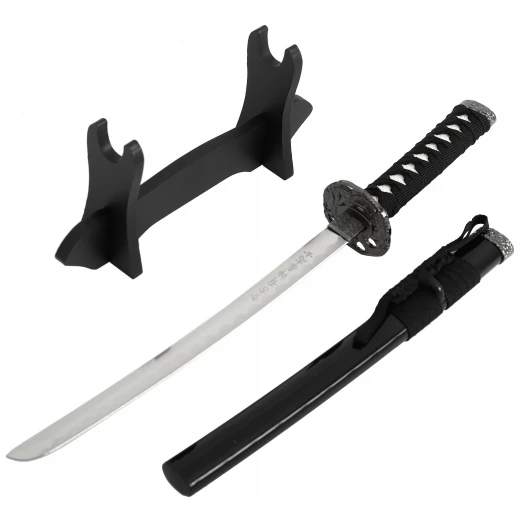 Black Mini Katana with Carbon Steel Blade “The arrival of the Samurai”