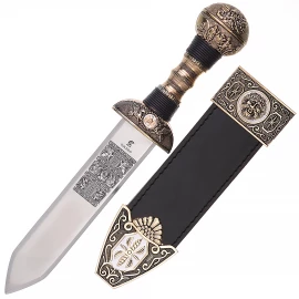 Roman Dagger Piu with leather Sheath