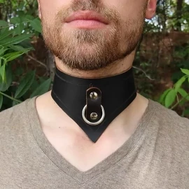 Leather Slave Choker Collar