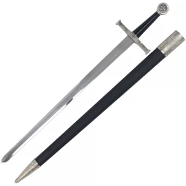 Simple Templar sword with scabbard