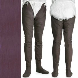 Cotton Chausses under your leg armour, 12th – 14th cen., purple XL
