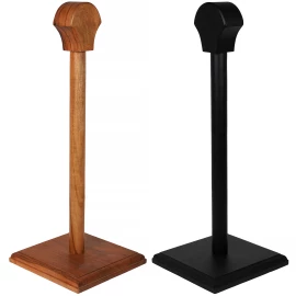 Wooden Helmet Stand in Natural or Black Finish