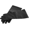 Leather gloves of black goat skin - production defect