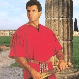 Red Cotton Roman Tunic