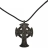 Lederkette mit keltischem Kreuz-Anhänger