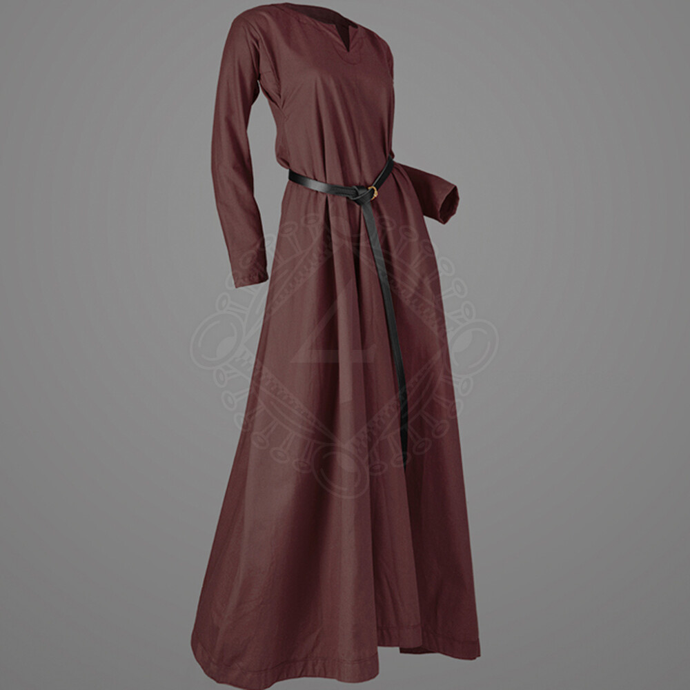 Woman´s light medieval coloured dress 11th - 15th century