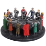 King Arthur's Round table with 12 knights, sculpture 29x12cm