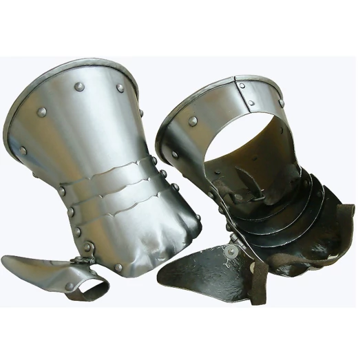 Gauntlets without finger part - 08, 1.5mm Gauge 16, rolled rusting steel (authentic), polished