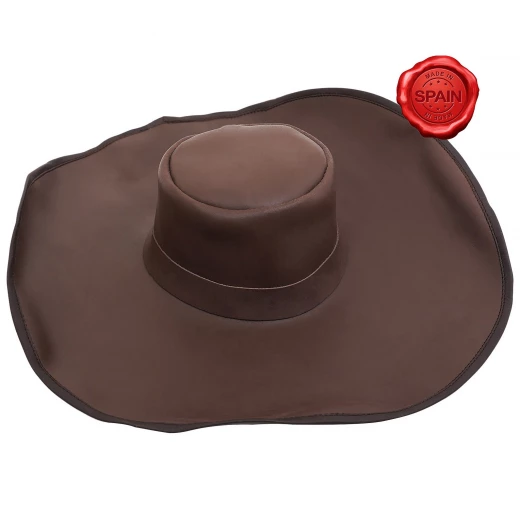 Leather Hat Alatriste from Smooth Leather - Outlet