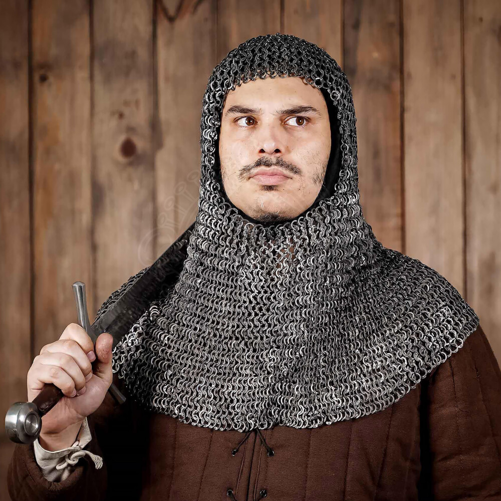 Order Riveted chain mail shirt for the late medieval outfit