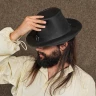 Handcrafted Genuine Leather Hat from Smooth Leather, size L - Outlet