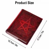 Leather Journal with Embossed Red Pentacle