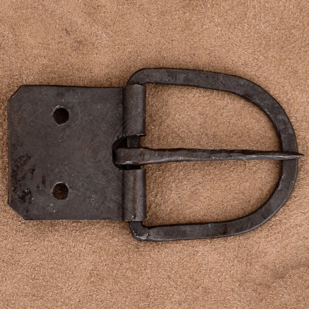 Hand-Forged Steel Belt Buckle with Chape, for approx. 38 mm broad