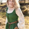 Sleeveless Medieval Dress, Overdress Lene, green