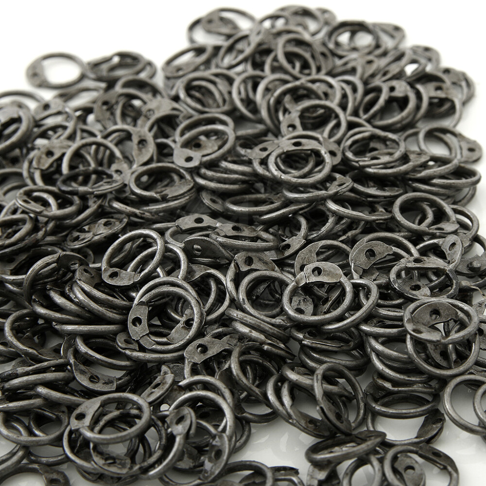 Medieval and Renaissance Store - Loose Chainmail Rings - Flat Ring Dome  Riveted 9mm - Mild Steel
