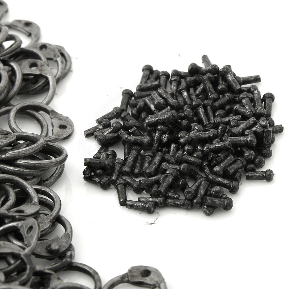 Stainless Steel 10mm Round Riveted Chain Mail Loose Rings for