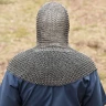 Chain mail coif, butted spring steel, battle-ready